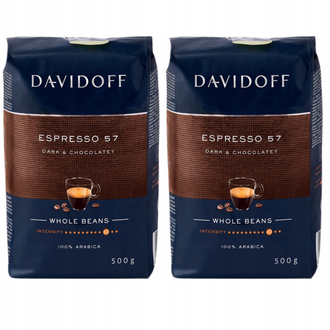 Levně Davidoff Espresso 57 500g Káva Zrnková x2 Arabika