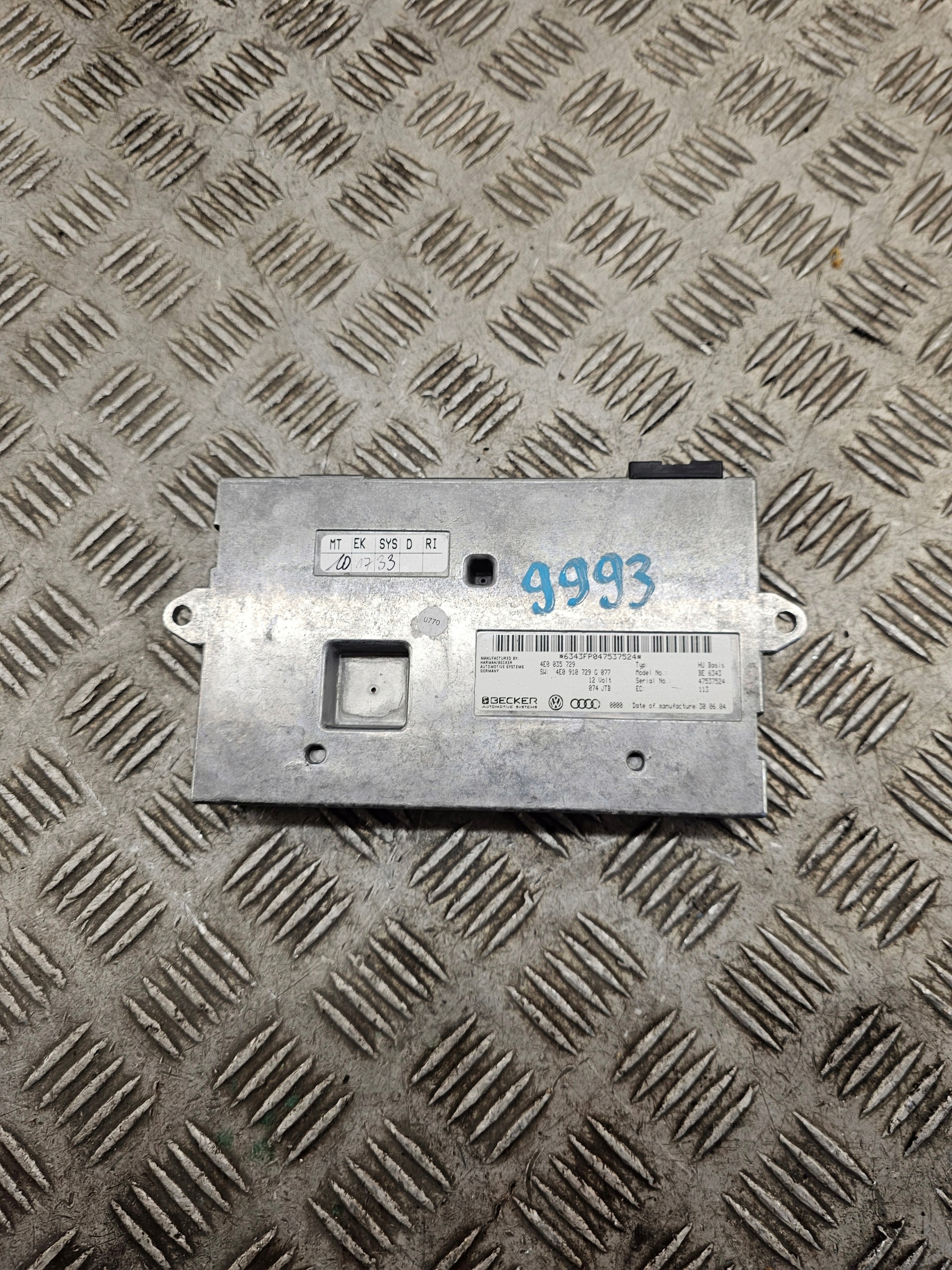 modul řídící jednotka MMI rádia NAVI AUDI A8 D3 4E0035729 4E0910730