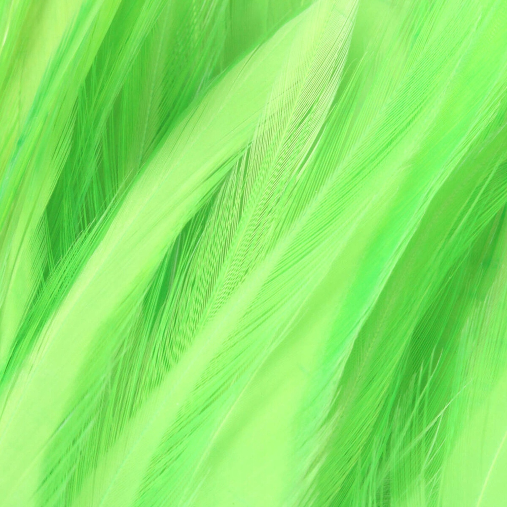 FFGene Strung Saddles Hackle Fluoro Green
