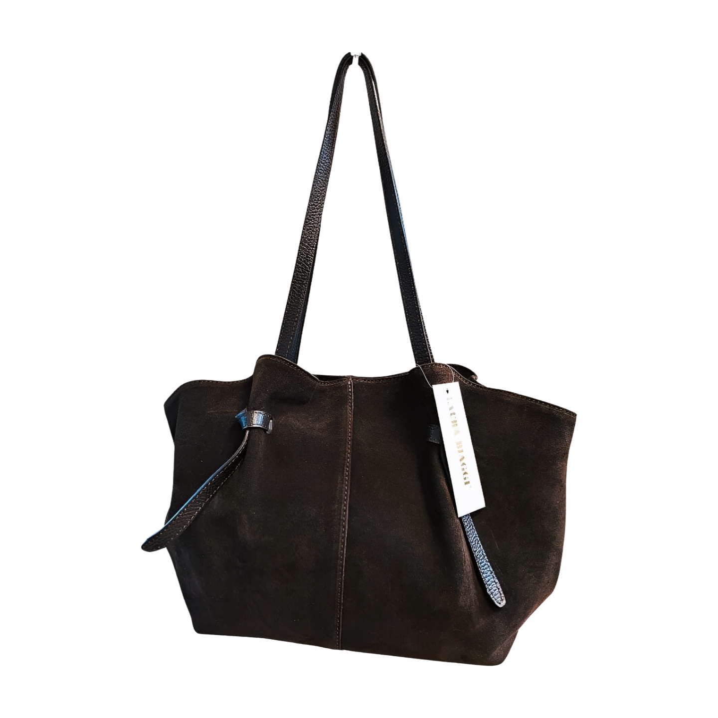 Laura Biaggi shopper taška přes rameno semišová hnědá