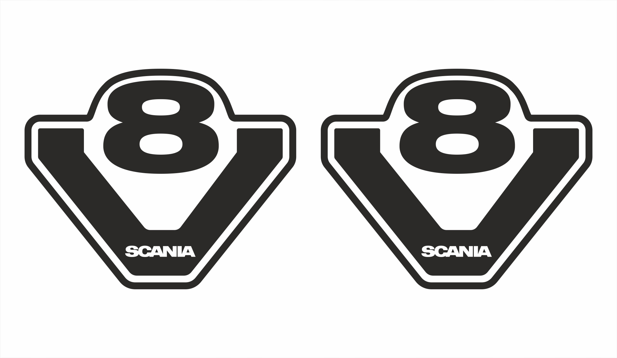 Naklejki tuningowe Scania V8 WYSOKA JAKOŚĆ