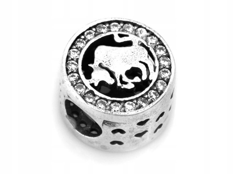 Dámský stříbrný přívěsek 925 býk beads zvěrokruh s zirkonem 2.60g jako dárek