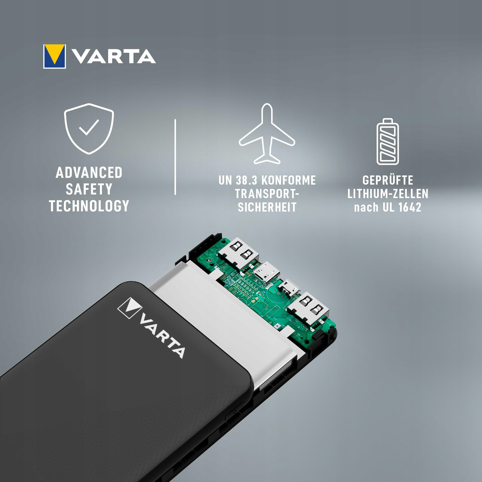 VARTA Power Bank 10000mAh Z 4 Portami Dla Tabletów I Smartfonów — miniatura 5