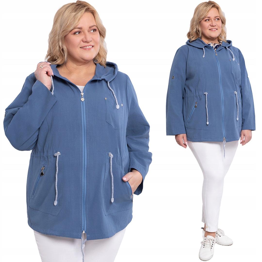 Modrá tenká bunda 50