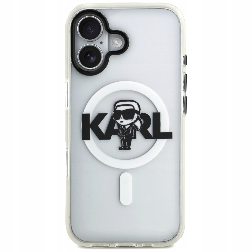 Pouzdro Karl pro iPhone 17, obal MagSafe Silikonový kryt Clear case