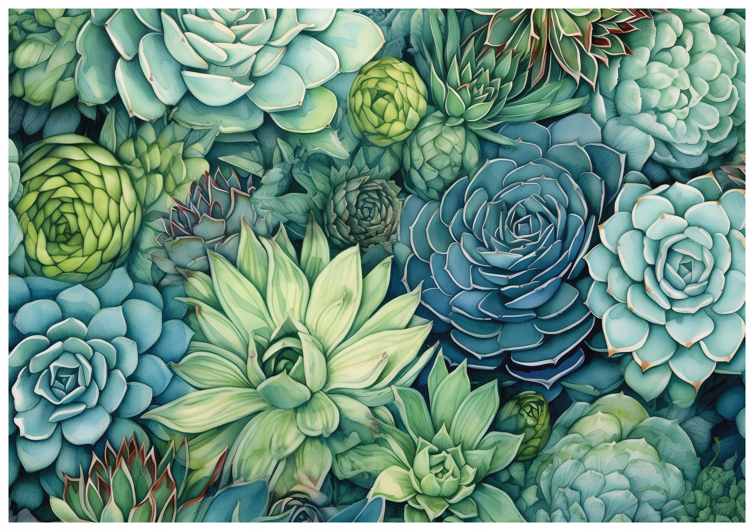 Fototapeta flizelina Sukulenty Příroda v domě zelené akcenty 350x250 lepidlo