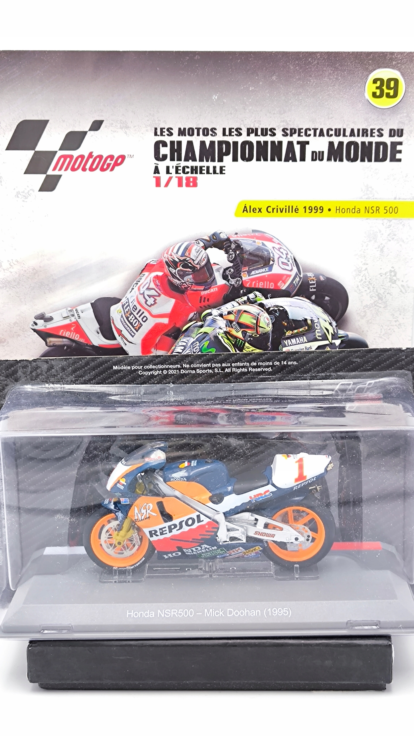 Motocykl Honda NSR500 Mick Doohan 1995 1:18 Altaya