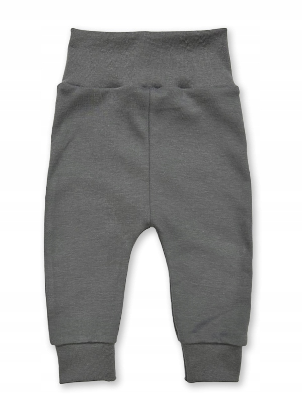 SPODNIE 80 spodenki BEZUCISKOWE dla niemowlaka PRODUCENT gładkie grafitowe