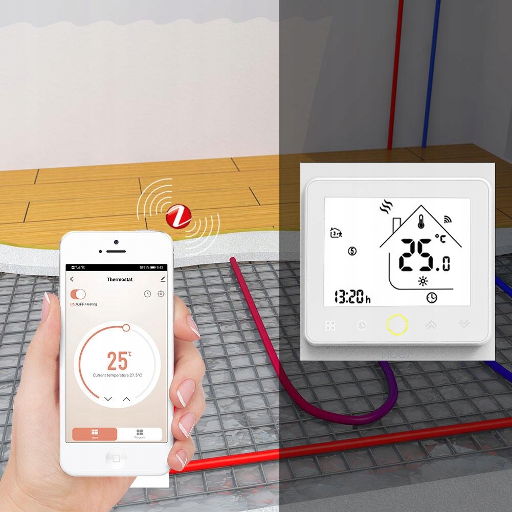Termostat Zigbee Elektrické podlahové vytápění