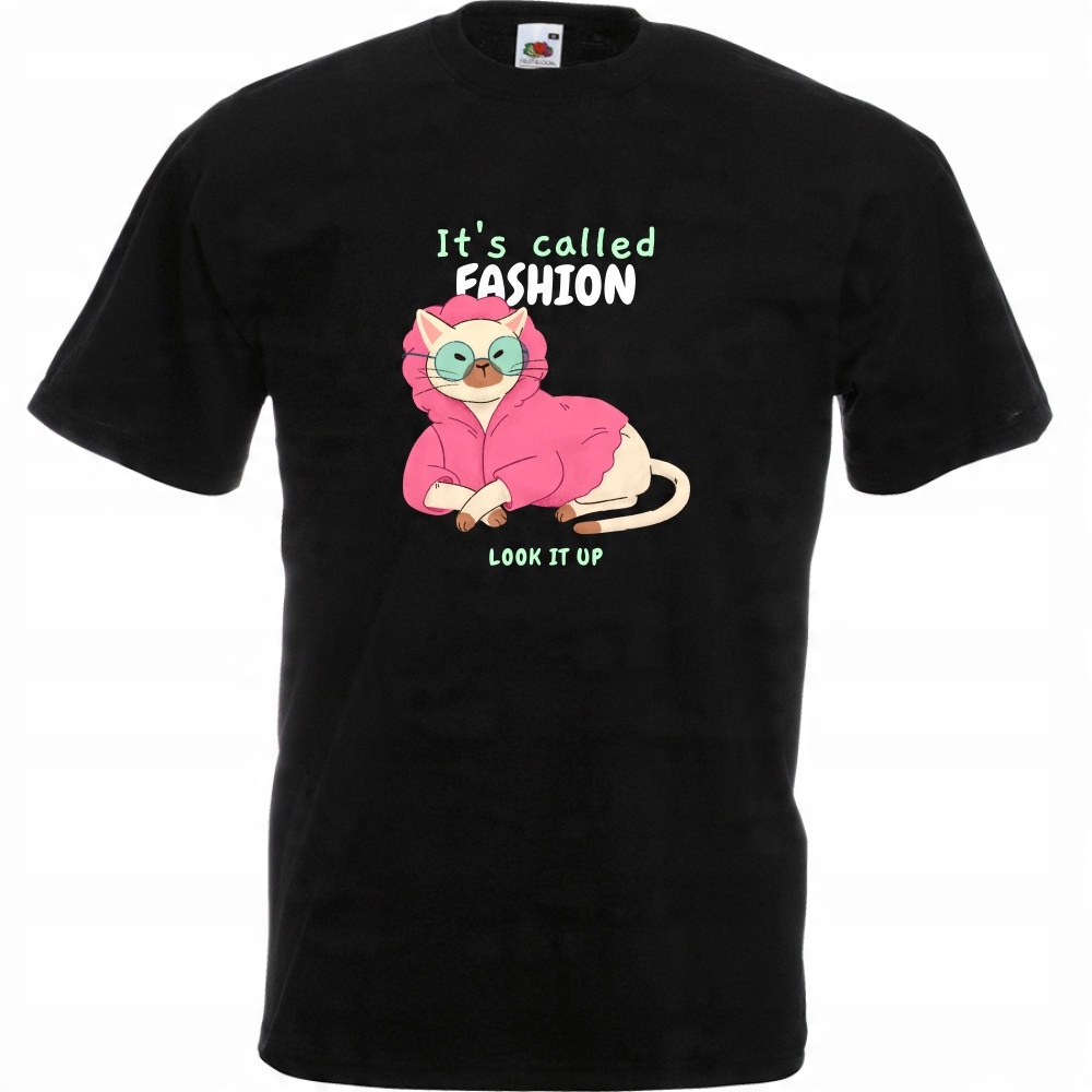 

Koszulka kot fashion zabawna S czarna