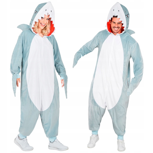 Kostým Unisex Kombinéza Žralok Žralok Ryba Shark Převlek Karneval XXL