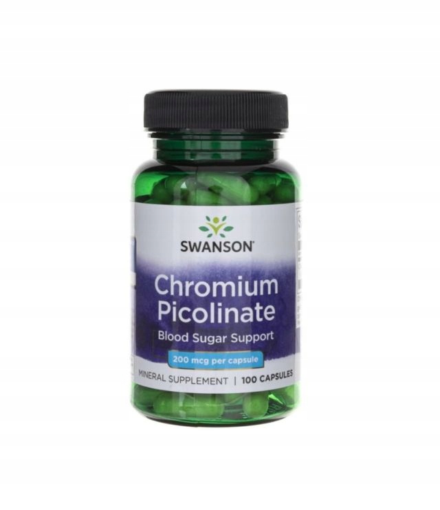 Swanson CHROM PIKOLINIAN 100kap ODCHUDZANIE 200mcg