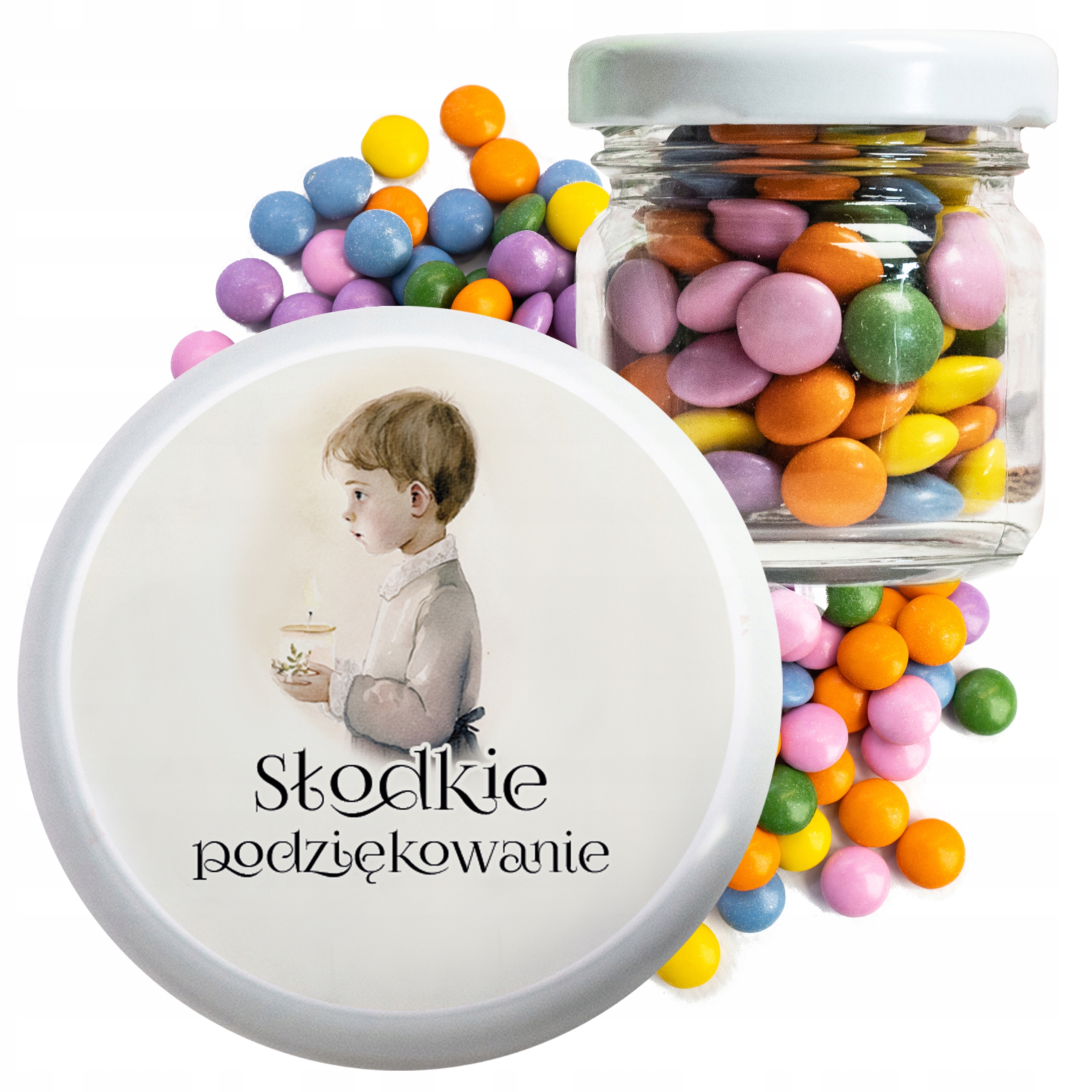 PODZIĘKOWANIE DLA GOŚCI KOMUNIĘ ŚLUB CHRZEST 18 URODZINY LENTYLKI [500_26]