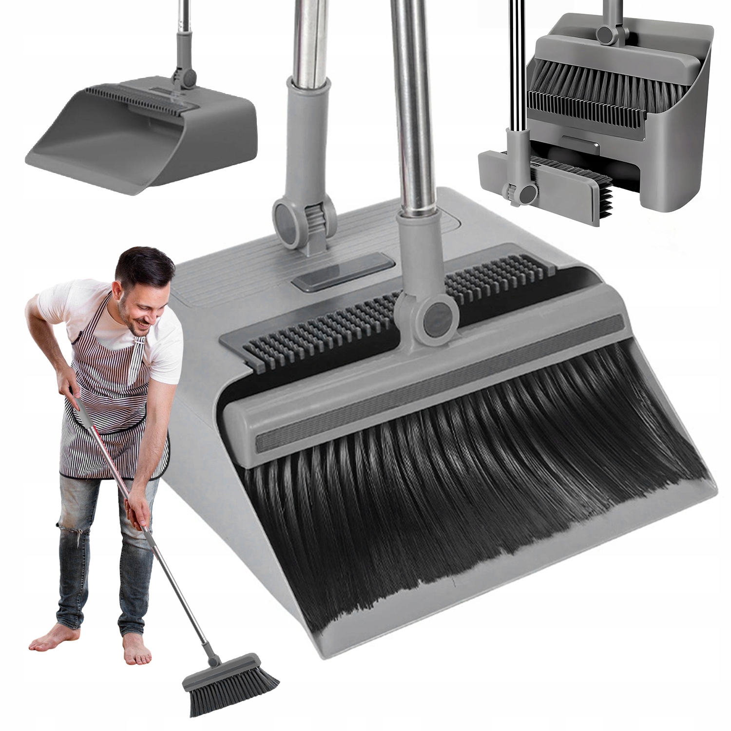 Levně Sada Kartáčů Na Lopatku A Metlu Snadné Čištění Brak