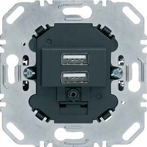 

Berker One.platform gniazdo ładowarka Usb antracyt