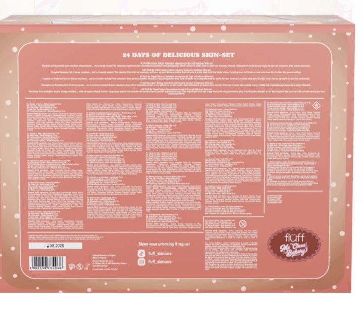 Адвент-календарь Fluff Ms Claus' Bakery, 24 средства для лица, тела, губ и ванны — фото 3