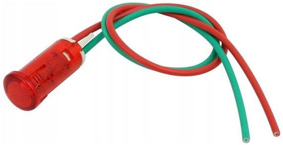 Lampka sygnalizacyjna z przewodem - MDX-11A - czerwona - Kontrolka LED