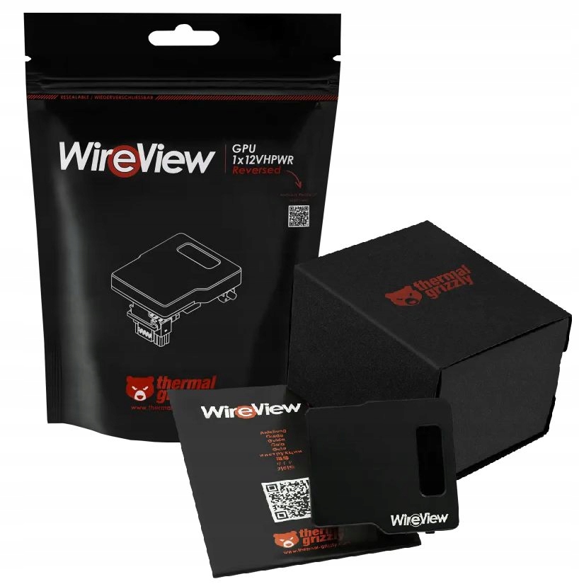 Thermal Grizzly Wireview Gpu 1x12VHPWR Reverse 3x8pin měřič odběru