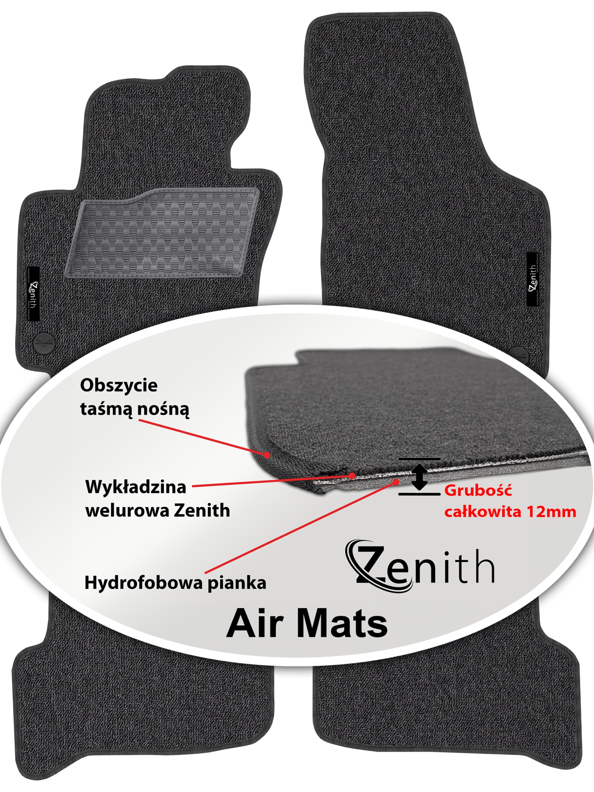 Vw Golf Plus 2005-2014 Velúrové koberčeky do auta Zenith Air Mats