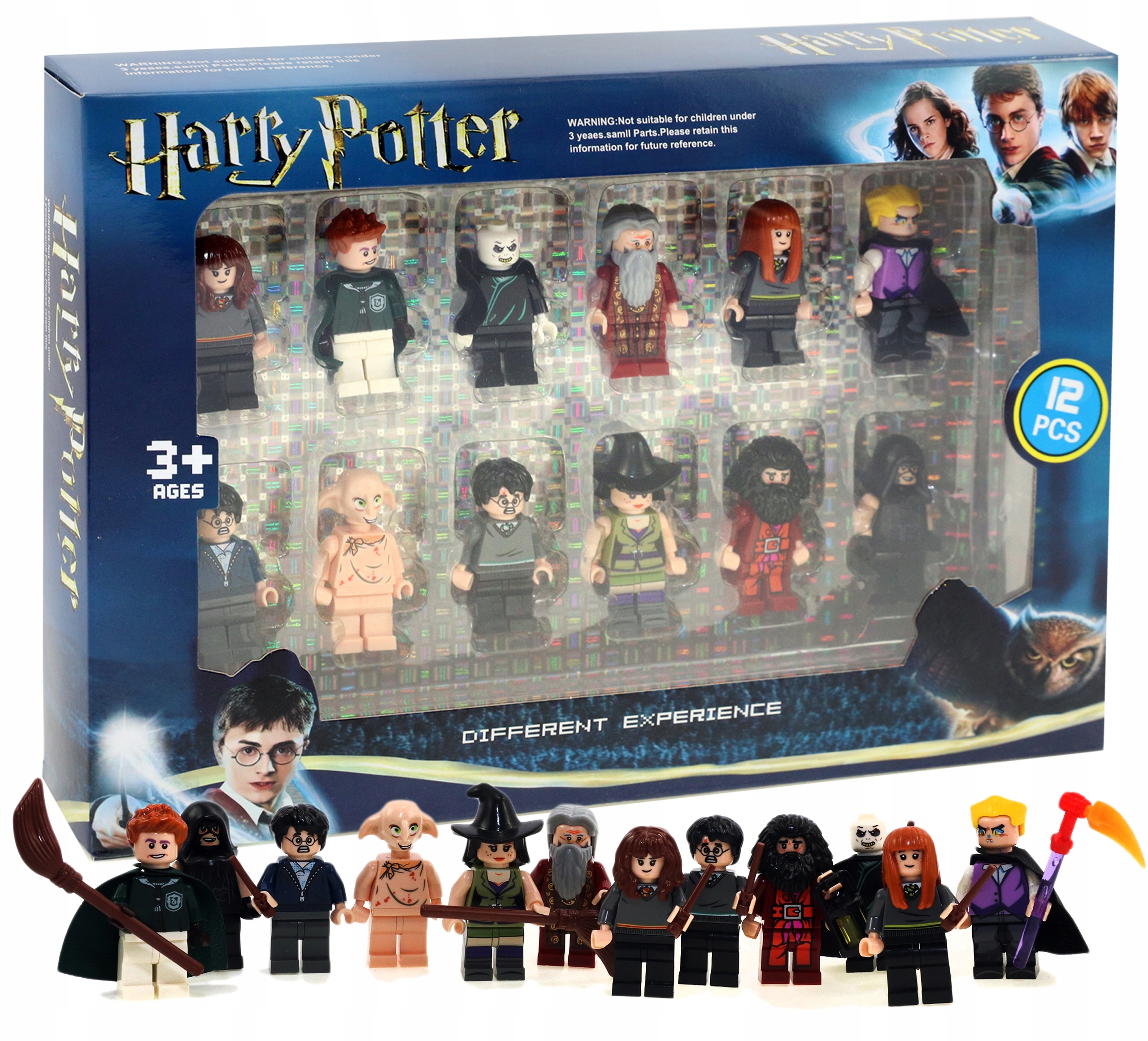 KLOCKI mini FIGURKA Harry Potter 12 sztuk minifigurki Zgredek + AKCESORIA Marka LEGO