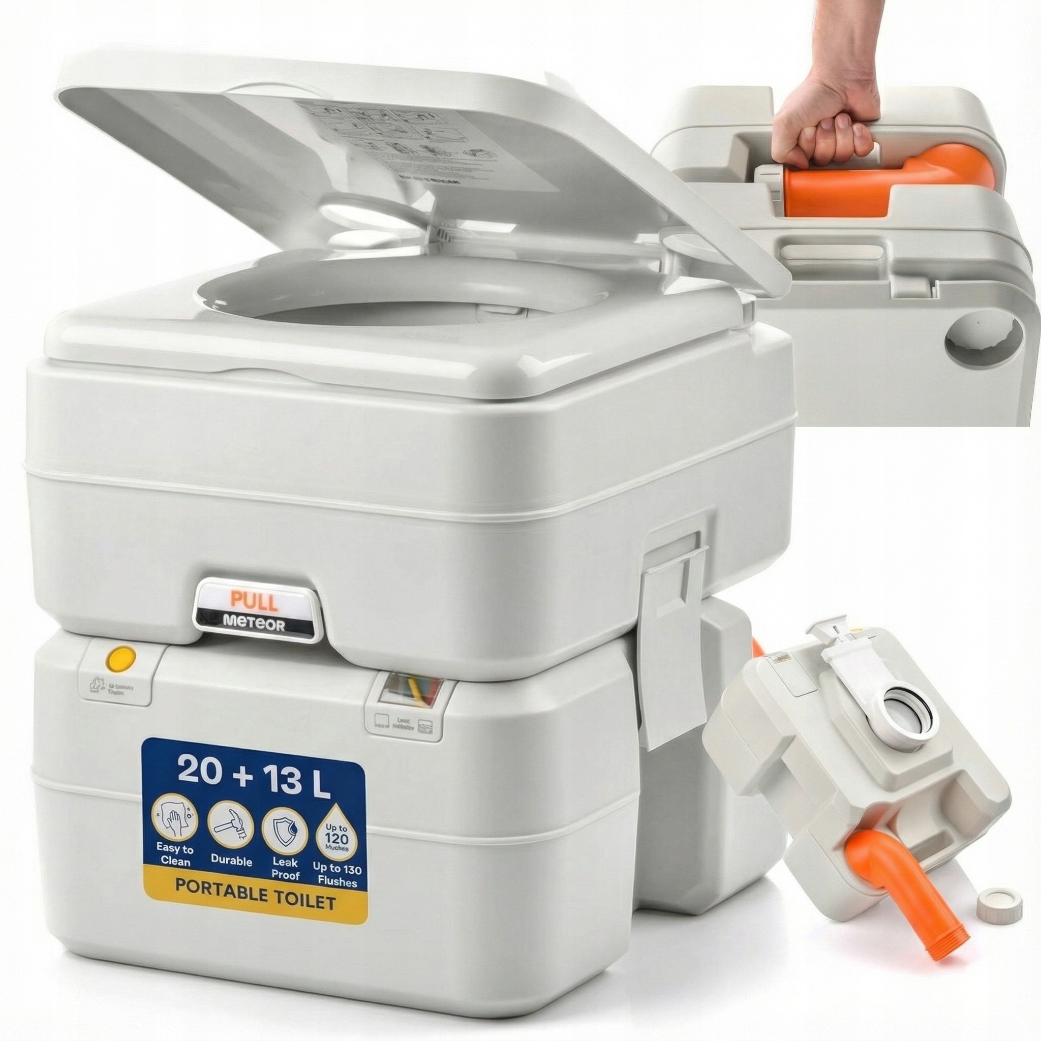 Turistická Kempingová Toaleta S Pumpou 150 Kg Přenosná Pro Prémiový Obytný Vůz