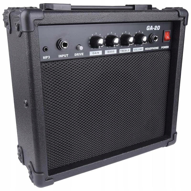 ZESTAW GITARA ELEKTRYCZNA + WZMACNIACZ + AKCESORIA KOSTKI PASEK POKROWIEC Wersja Praworęczna