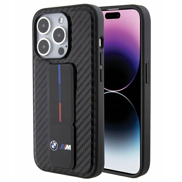 Bmw iPhone 15 Pro 6.1" Etui Hardcase Grip Carbon Czarne