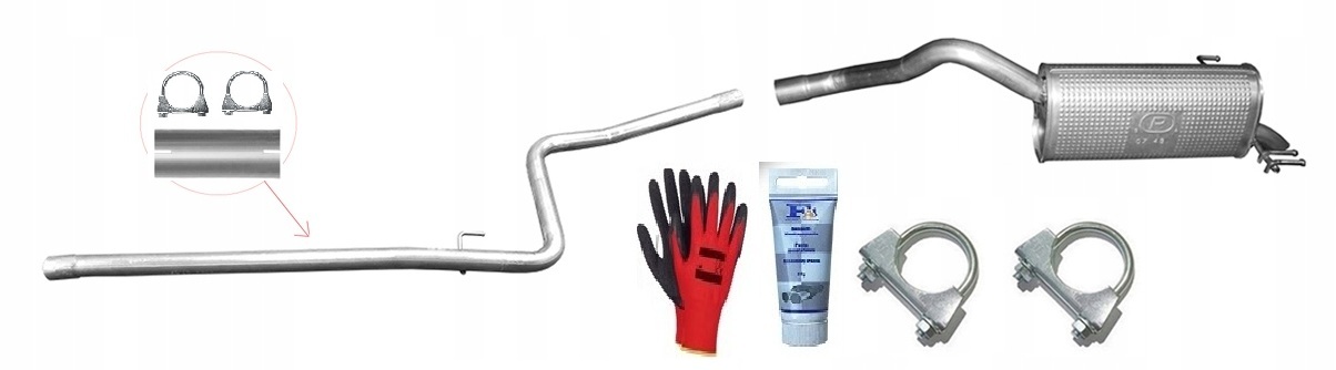 sada Combo 1.6 Td 66-74-77kW (od Roku 2012) Tlumič Trubka Tlumič bonus