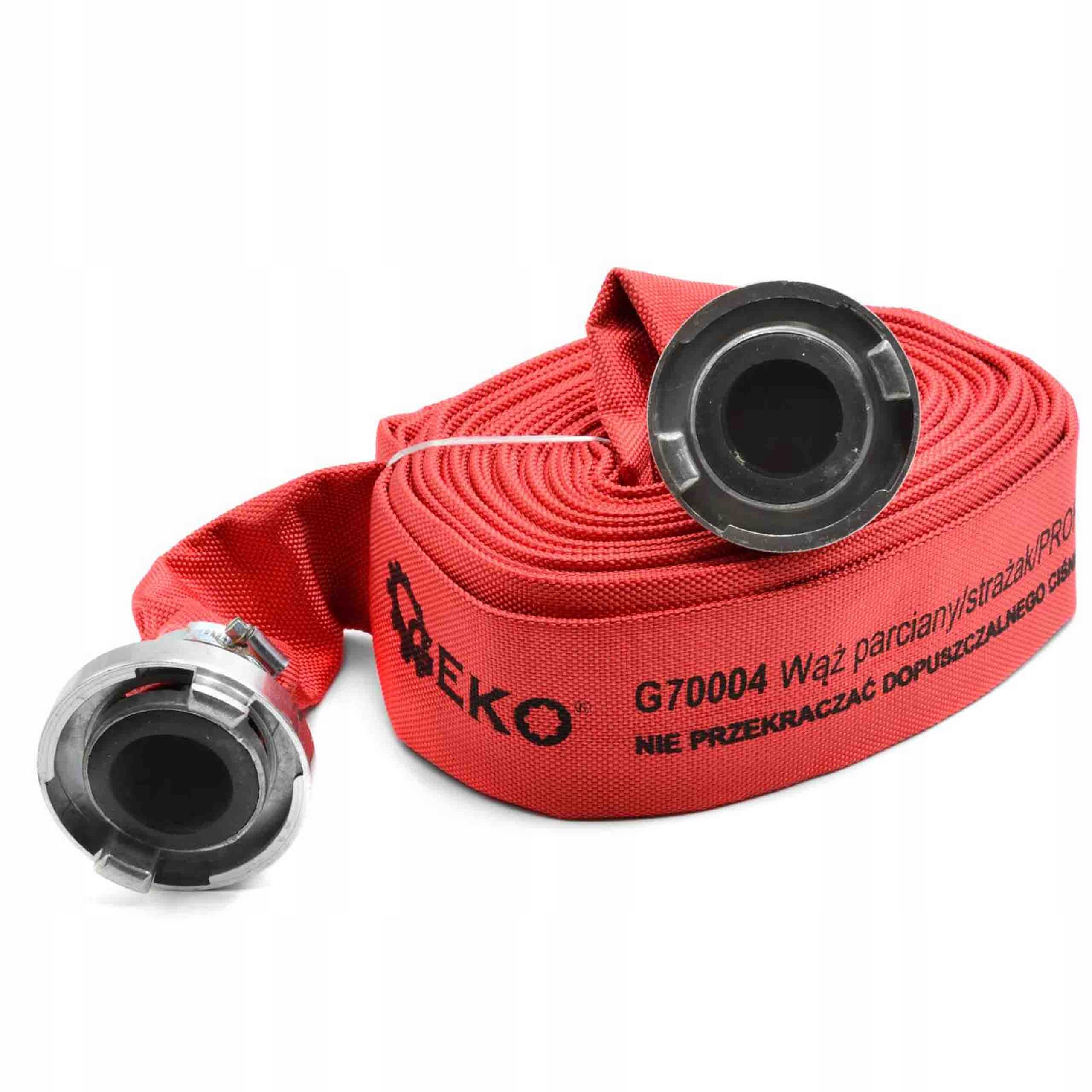 Požární hadice na vodu spárovací červená s konektory 2" 20m 8bar