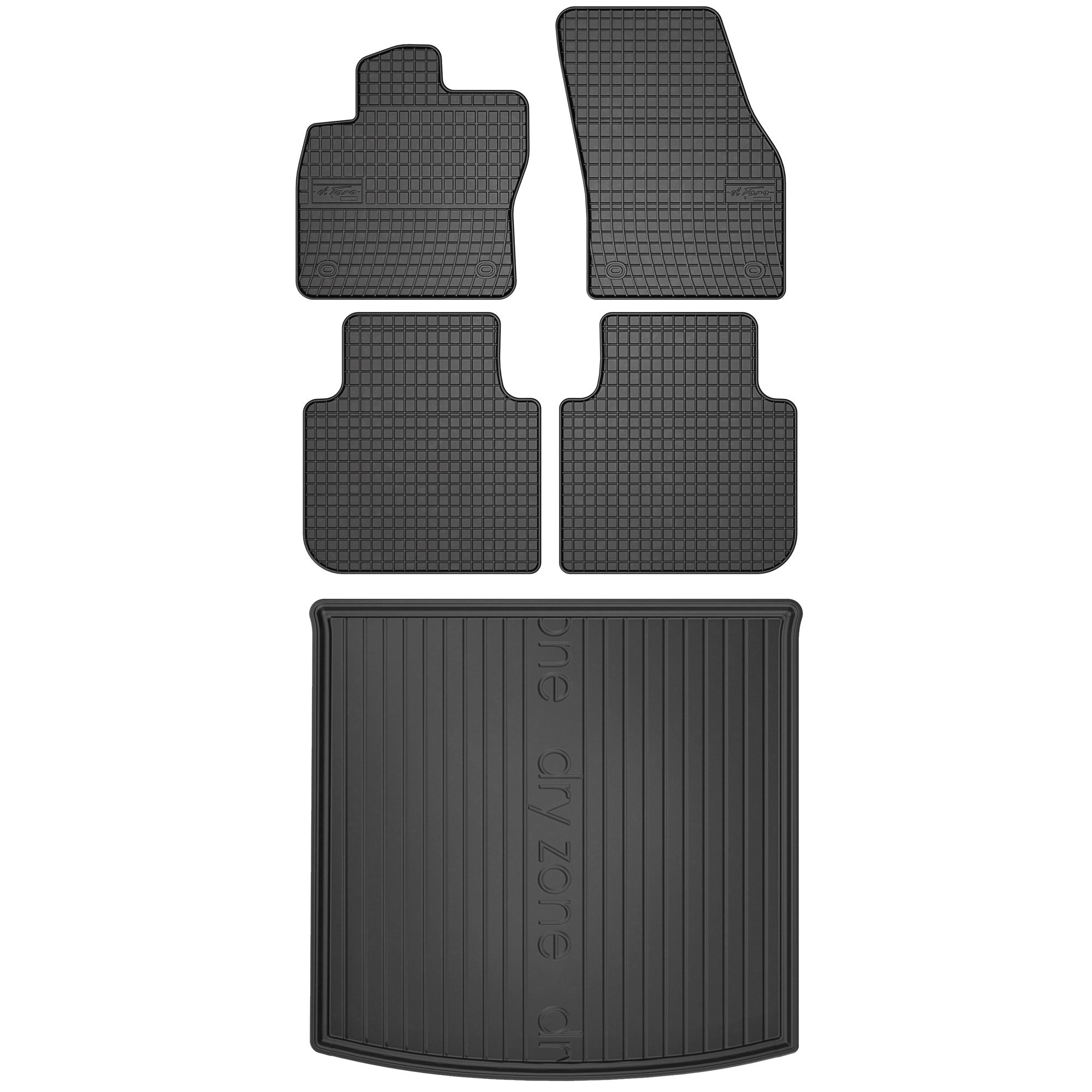 Zestaw gumowy dywaniki i mata Skoda Kodiaq I 2016-2024