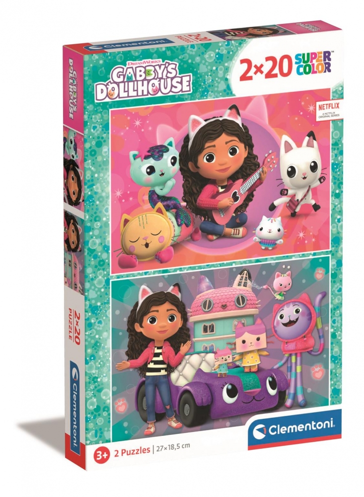 

Puzzle Kolor 2x20: Koci Domek Gabi (24802)