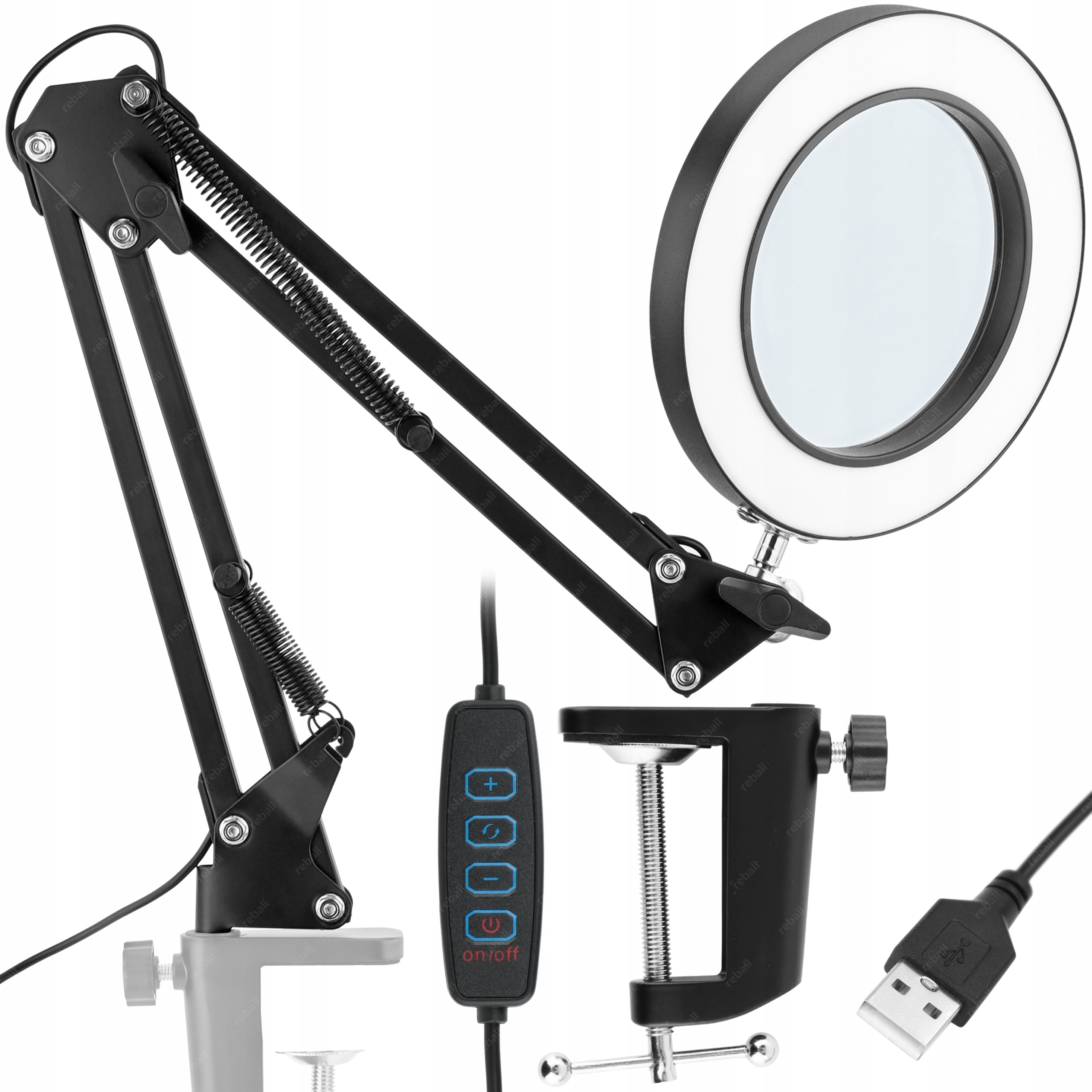 Lupa Reball LAMPA NA BIURKO LED SZKŁO POWIĘKSZAJĄCE USE0000205 3 x