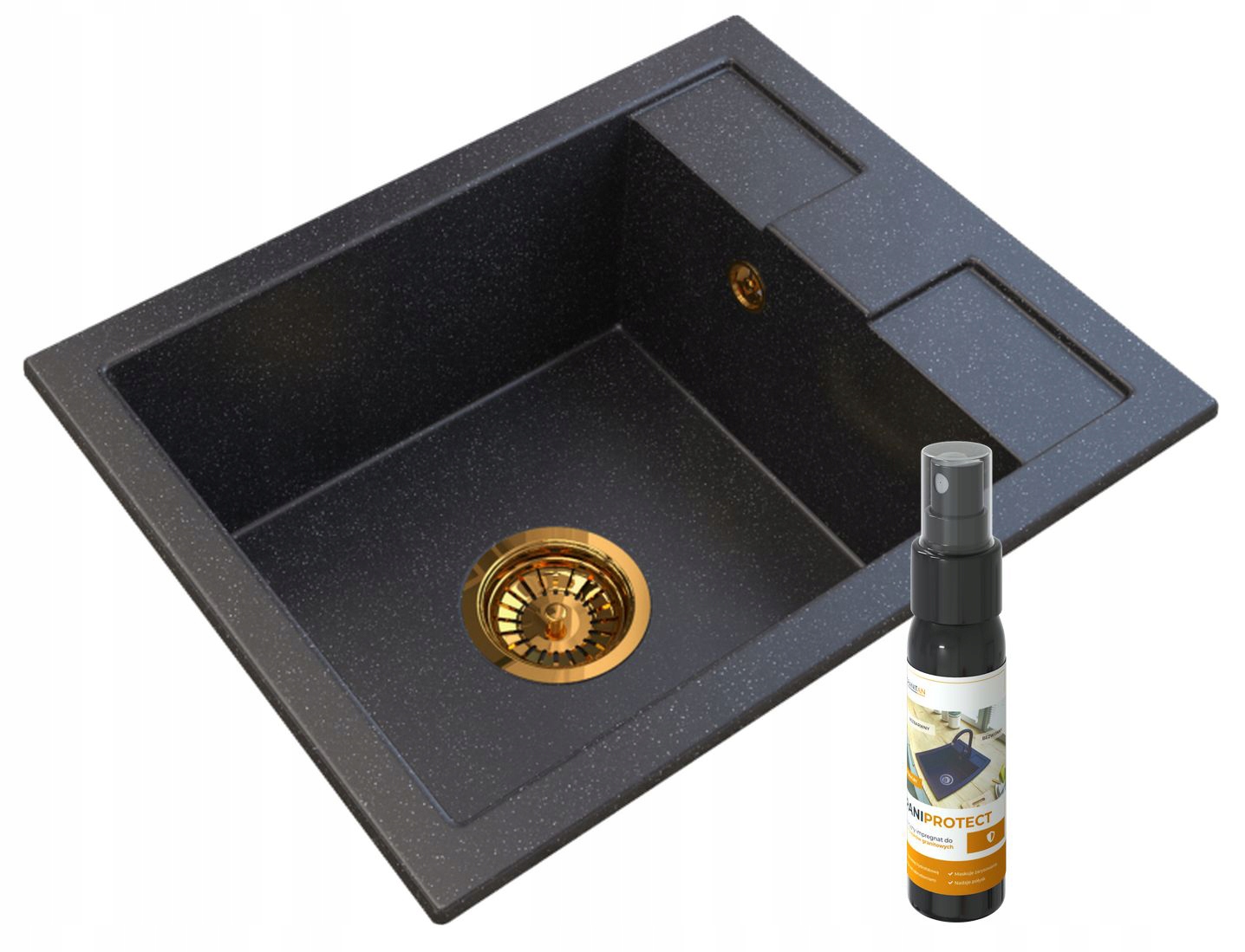 Zlatý Nástenný sifónový drez Granitový Best