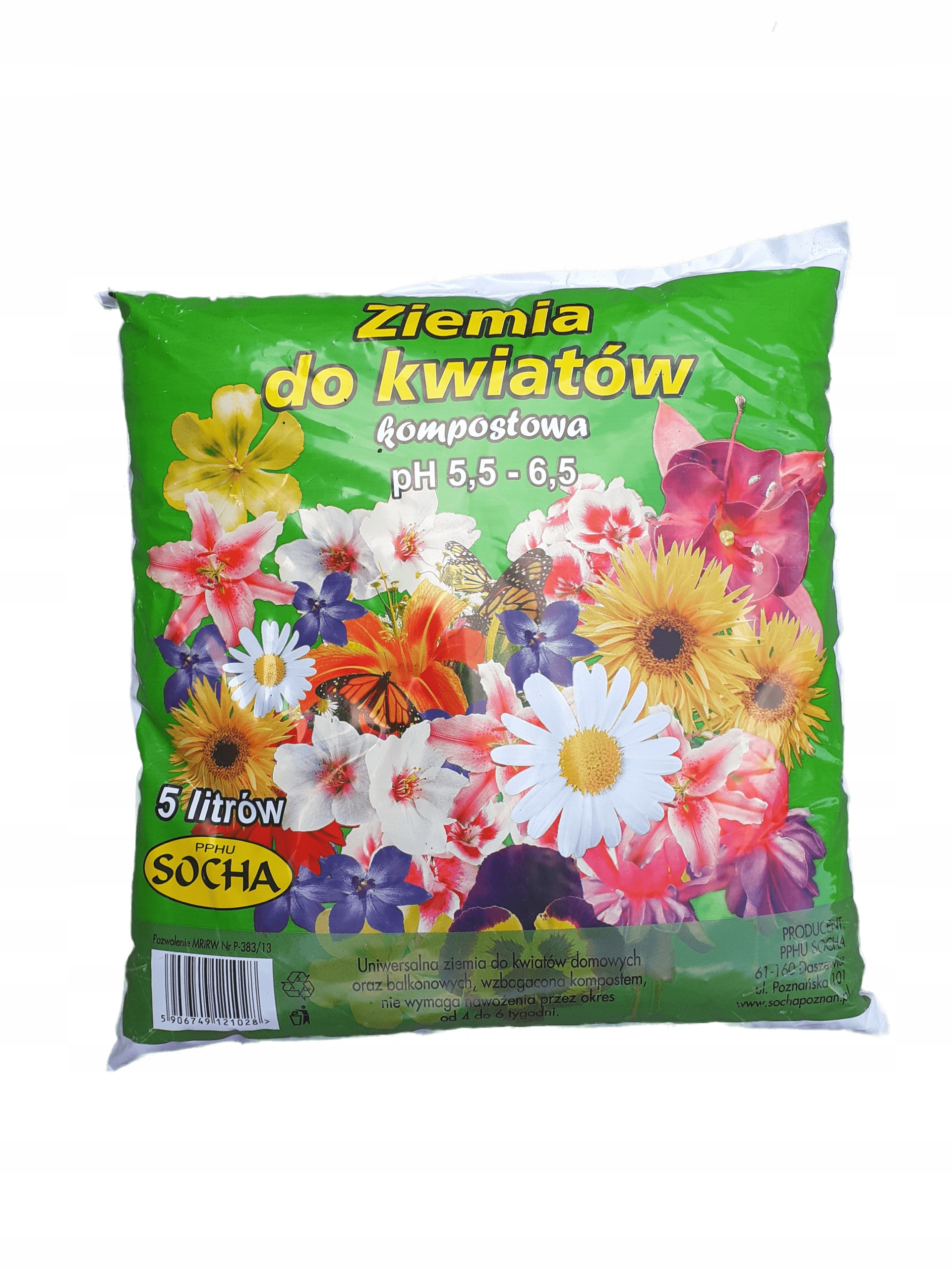 

Podłoże Ziemia do kwiatów kompostowa 5,5-6,5pH