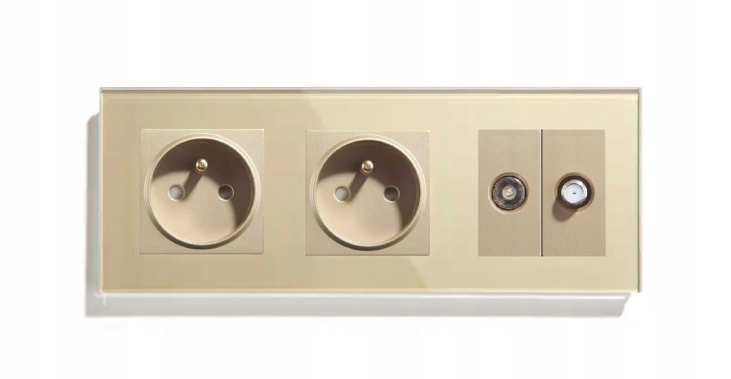 Elektrická Zásuvka Skleněná Trojitá Sat Anténa