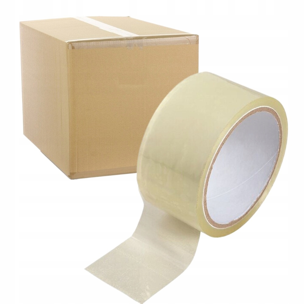 Taśma pakowa samoprzylepna klej akryl CICHY karton