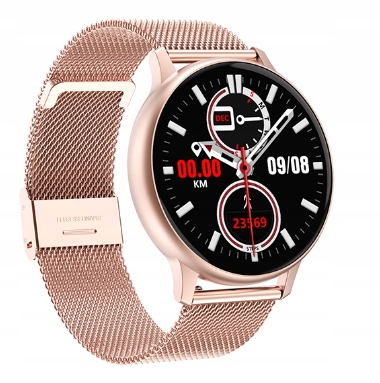Elegancki zegarek DAMSKI MĘSKI smartwatch DT88 PL Materiał paska stal