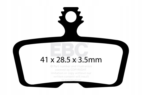 CFA616 Klocki hamulcowe rowerowe (organiczne) Ebc Brakes