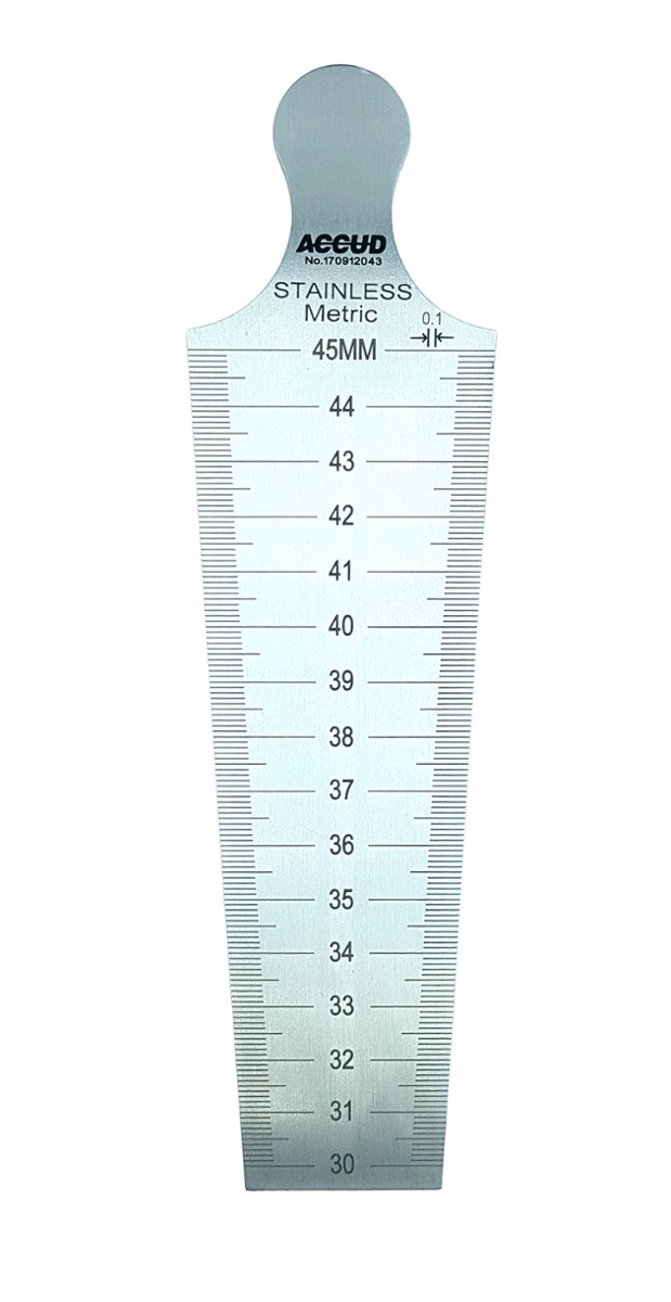 Szczelinomierz klinowy 30-45 mm 0,1 skala w milimetrach i calach Accud