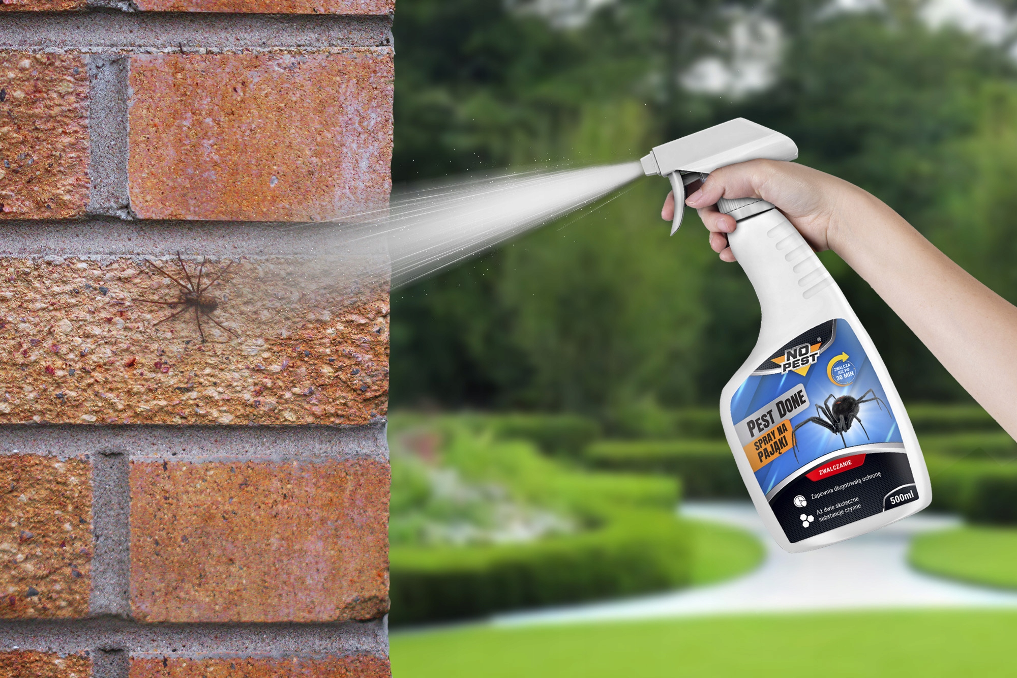 ŚRODEK SPRAY AEROZOL PŁYN OPRYSK PREPARAT NA PAJĄKI PAJĘCZYNY NO PEST 500ML Rodzaj rozpylacz, aerozol