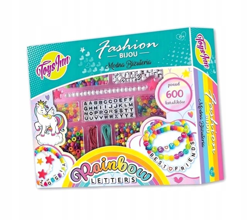 FASHION BIJOU ZESTAW KORALIKÓW RAINBOW LETTERS