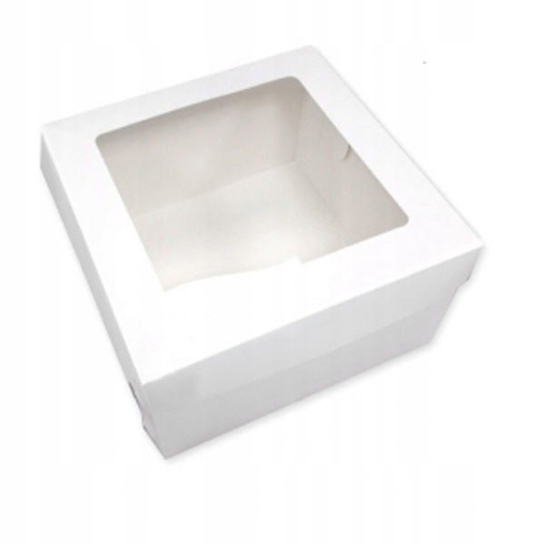 

Pudełko Na Tort Ciasto Okienko Białe 35X35X19CM