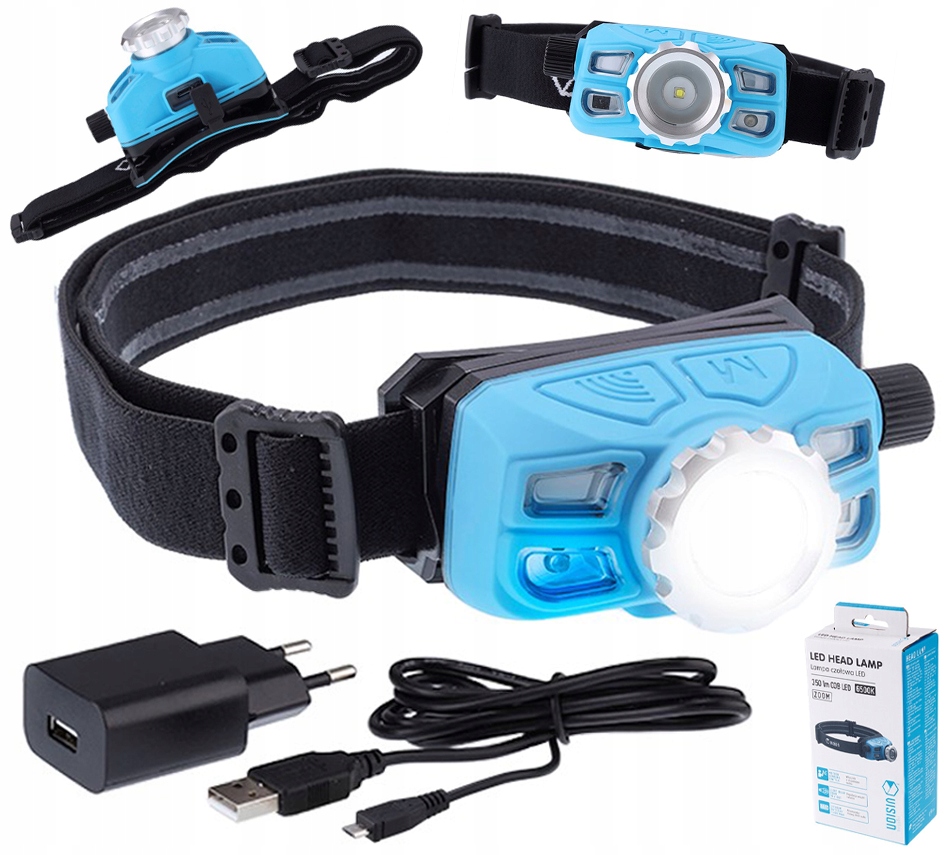 

Czołówka Latarka Czołowa Lampa Led Usb Mocna 5W