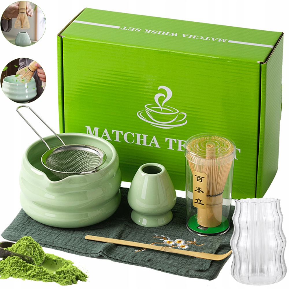Bambusowy Zestaw Prezentowy Do Herbaty Matchy Chashaku 7 Szt
