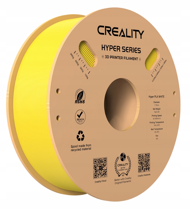 Фото - Пластик для 3D друку Creality Hyper Speed Pla 1KG Żółty Yellow 