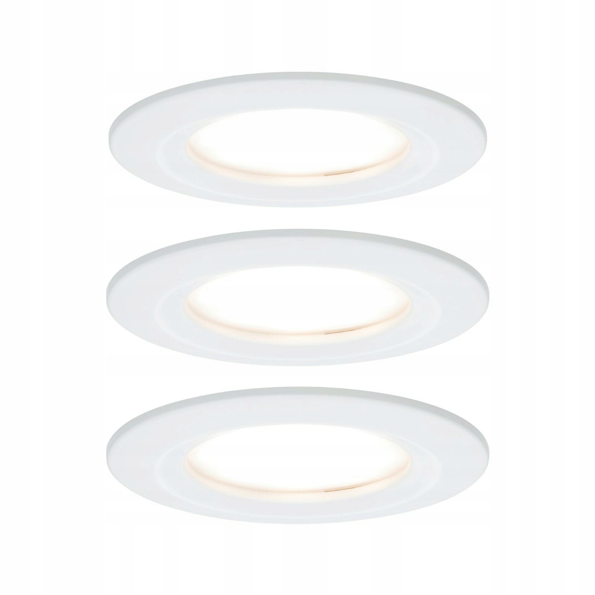 Paulmann Led Coin Slim IP44, sada 3ks, stmievateľné, biela, 6,8 W vstavané