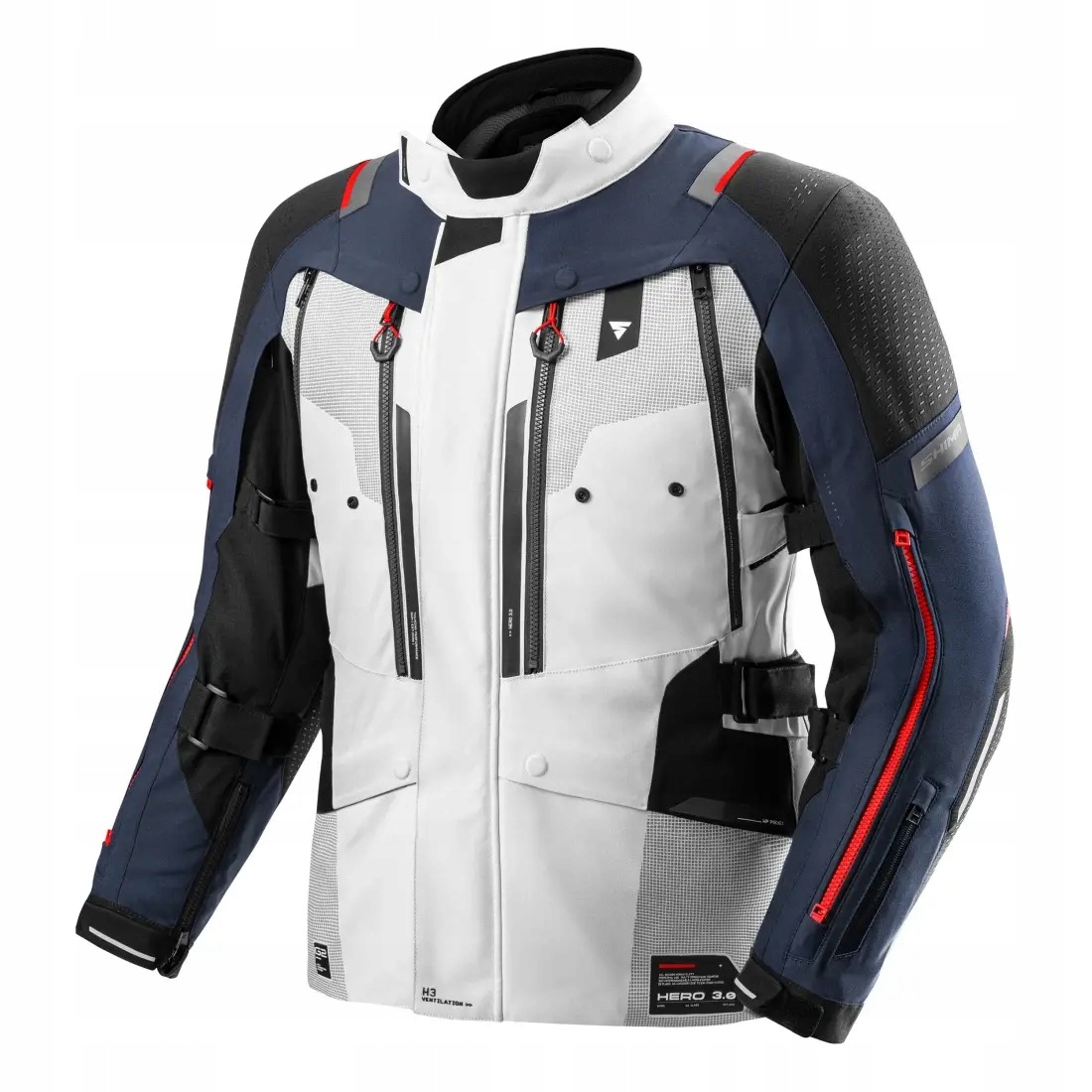 Shima Hero 3.0 G2 Grey Blue Textilná Motocyklová Bunda L