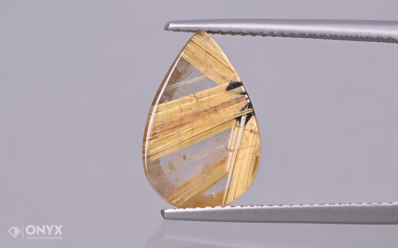 Křemen s rutilem mělký slzný 15x10 mm