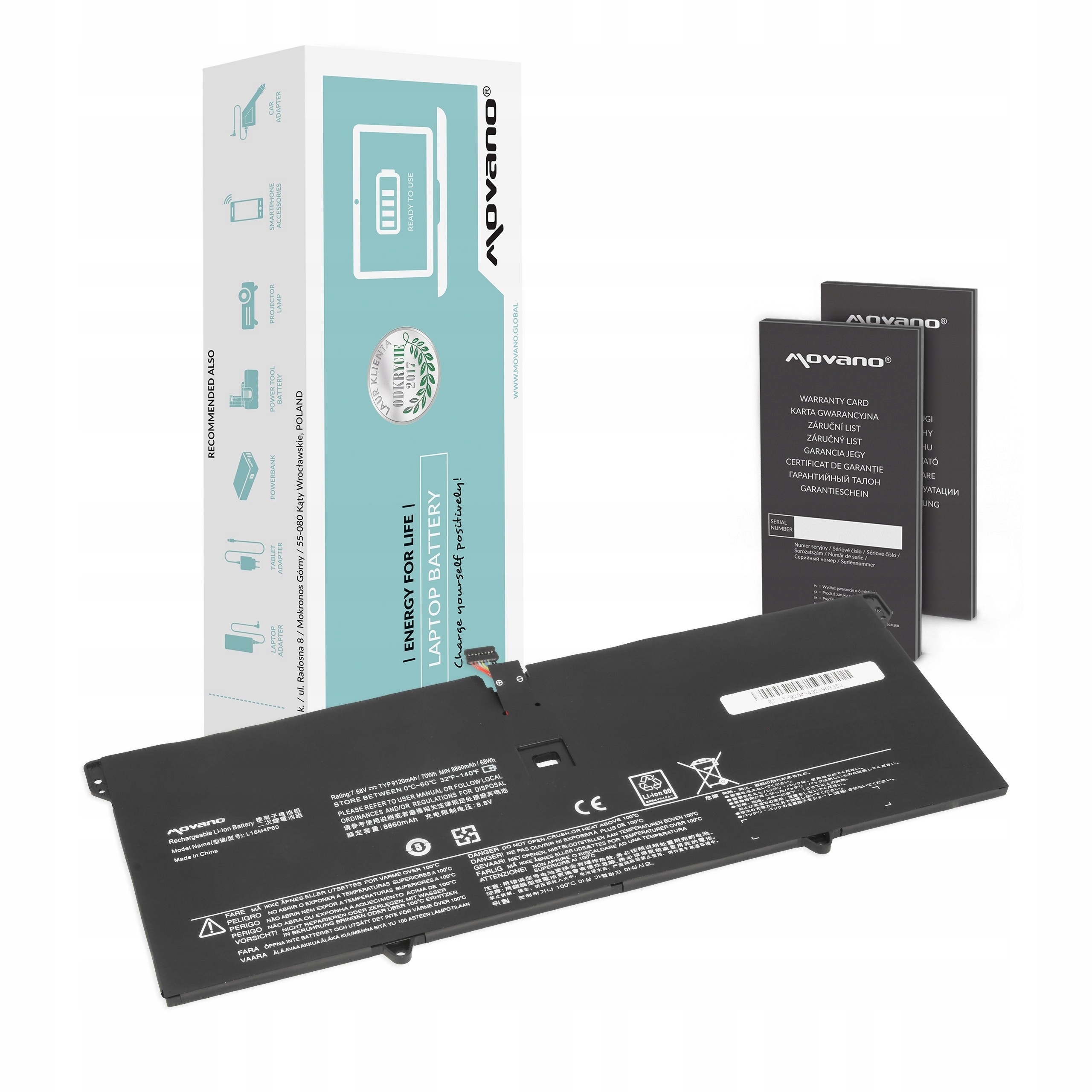 Batéria Movano pre Lenovo Yoga 920, 920-13IKB