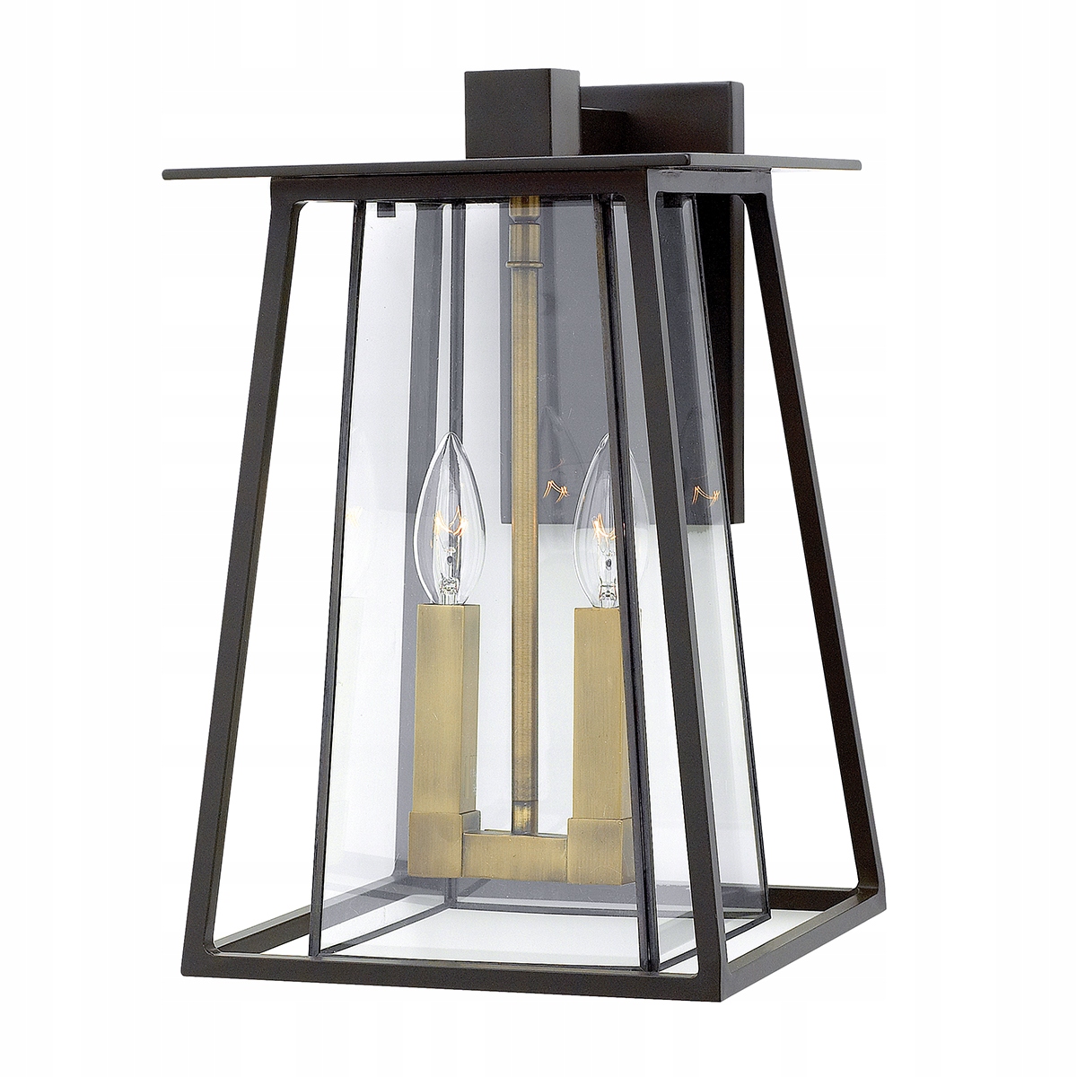 Venkovní nástěnná lampa art deco svícnová lucerna 2 body IP44 Hinkley